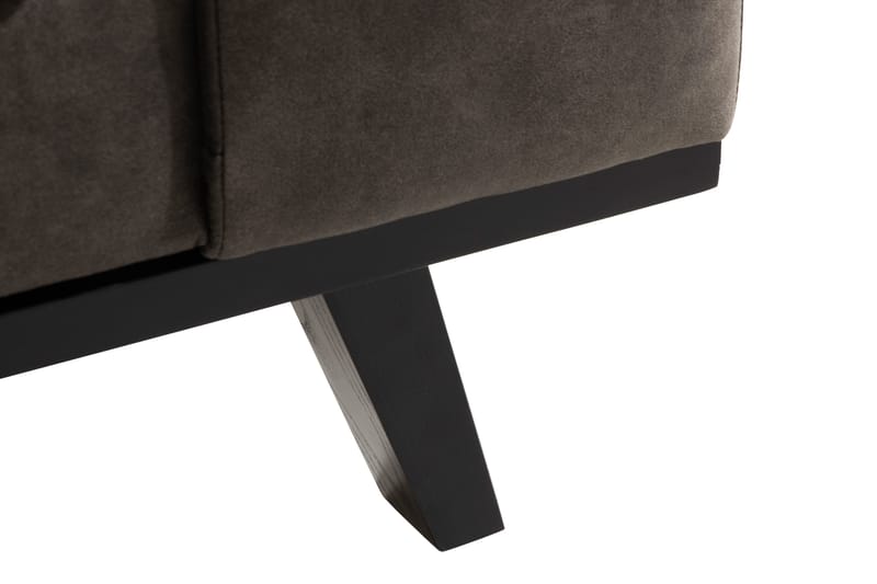 Copenhagen 4-seters Høyrevendt L-formet Divansofa i Kunstlær - Mørk grå - Møbler - Sofaer - Skinnsofaer