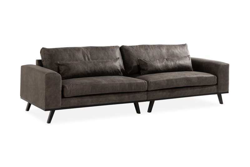 Copenhagen 4-seters Sofa i Kunstlær - Mørk grå - Møbler - Sofaer - Skinnsofaer