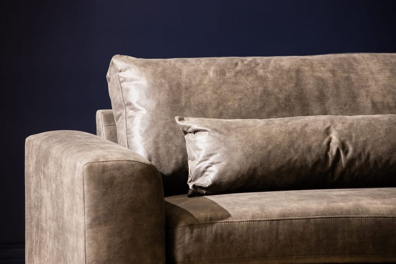 Copenhagen 4-seters Sofa i Kunstlær - Mørk grå - Møbler - Sofaer - Skinnsofaer