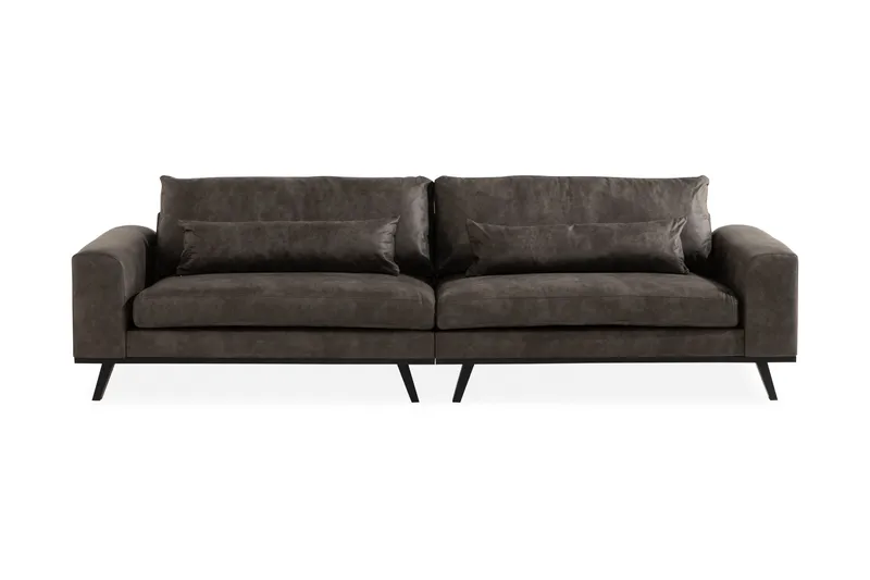 Copenhagen 4-seters Sofa i Kunstlær - Mørk grå - Møbler - Sofaer - Skinnsofaer