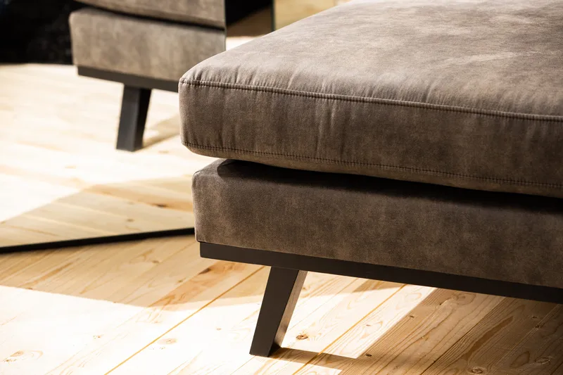 Copenhagen 4-seters Venstrevendt L-formet Divansofa i Kunstlær - Mørk grå - Møbler - Sofaer - Skinnsofaer