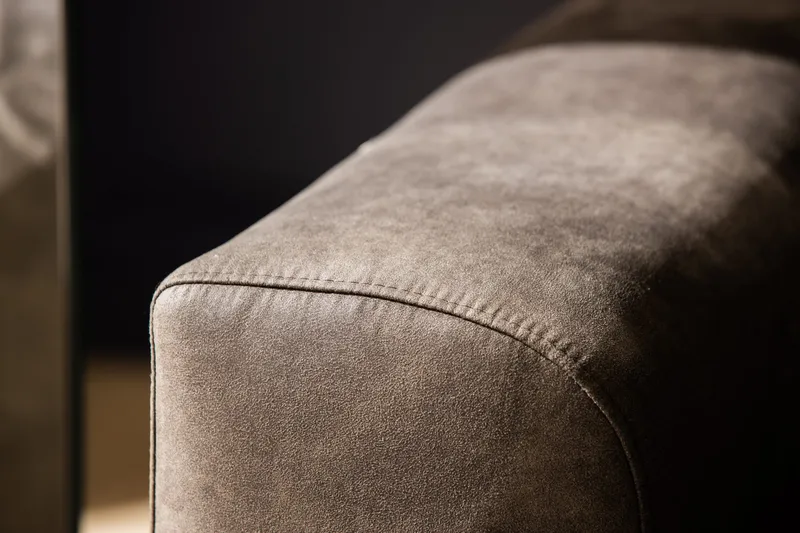 Copenhagen 5-seters Høyrevendt U-formet Sofa med Divan og Sjeselong i Kunstlær - Mørk grå - Møbler - Sofaer - Skinnsofaer