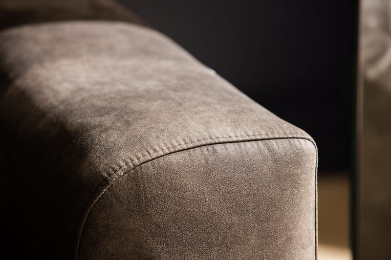 Copenhagen 5-seters Venstrevendt U-formet Sofa med Divan og Sjeselong i Kunstlær - Mørk grå - Møbler - Sofaer - Skinnsofaer