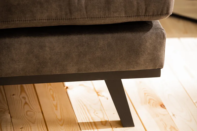 Copenhagen 5-seters Venstrevendt U-formet Sofa med Divan og Sjeselong i Kunstlær - Mørk grå - Møbler - Sofaer - Skinnsofaer