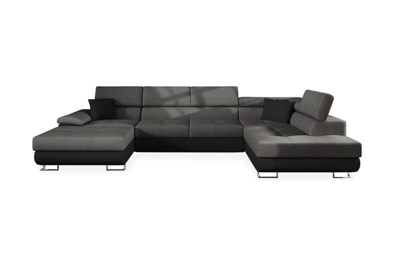 Cotere Hjørnesofa Høyre - Svart - Møbler - Sofaer - Skinnsofaer