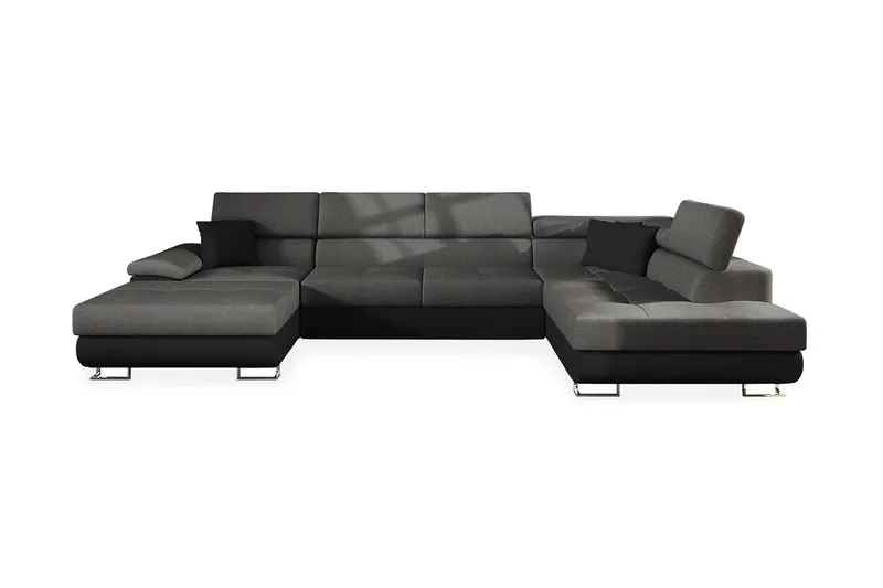 Cotere Hjørnesofa Høyre - Svart - Møbler - Sofaer - Skinnsofaer