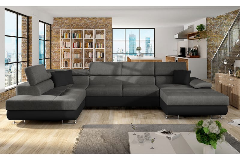 Cotere Hjørnesofa Venstre - Grå - Møbler - Sofaer - Sovesofaer - Sovesofa divan
