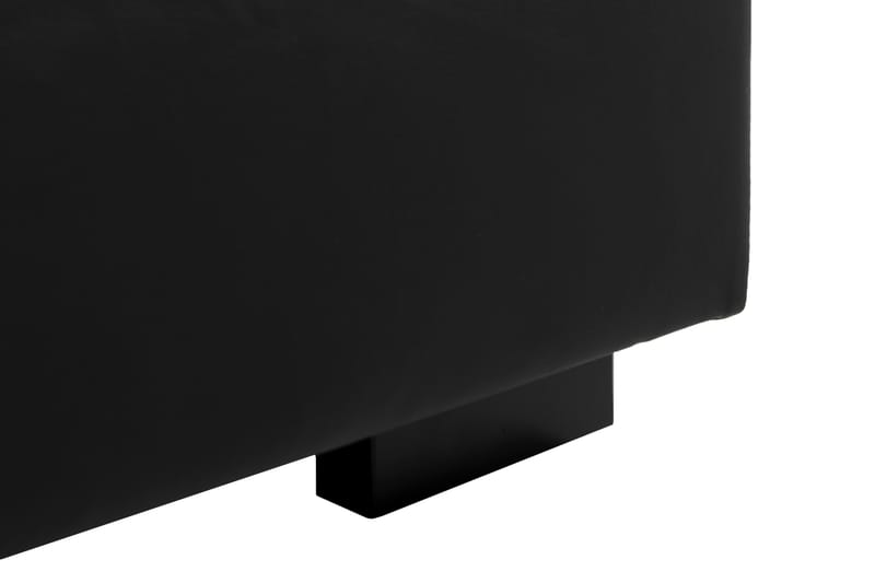 Crazy 7-seters Høyrevendt U-formet XX-Large Hjørnesofa med Divan i Kunstlær - Svart - Møbler - Sofaer - Skinnsofaer