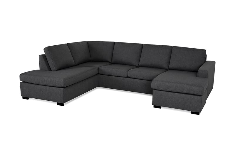 Crazy U-sofa Large Divan Høyre - Mørkegrå - U-sofa