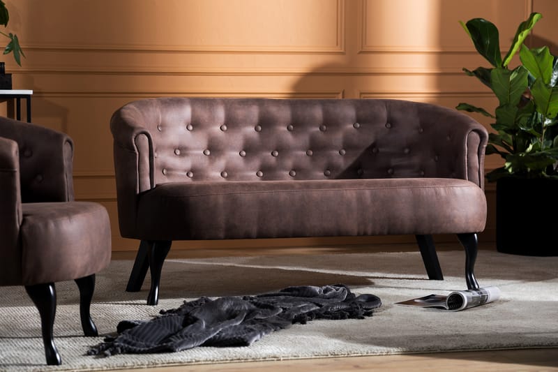 Dahlia Siss Sofa - Vintage brun - Møbler - Sofaer - Skinnsofaer