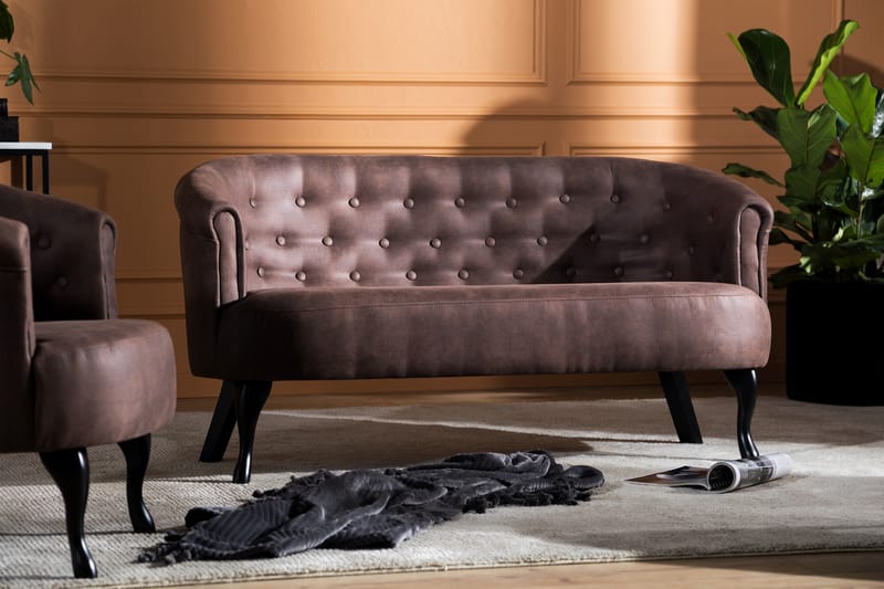 Dahlia Siss Sofa - Vintage brun - Skinnsofaer - 2 seter sofa