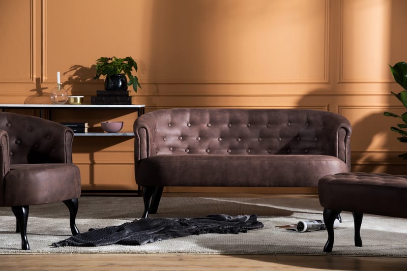 Dahlia Siss Sofa - Vintage brun - Møbler - Sofaer - Skinnsofaer