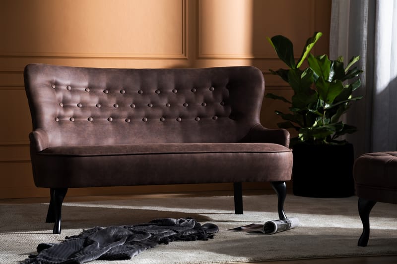 Dahlia Sofa - Vintage Brun - Møbler - Sofaer - Skinnsofaer