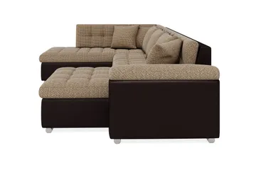 Dynir Hjørnesovesofa Divan med Oppbevaring Høyre - Beige/Brun - Møbler - Sofaer - Skinnsofaer