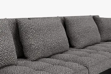 Dynir Stor Hjørnesovesofa Divan med Oppbevaring Høyre 350 cm - Svart / Grå - Møbler - Sofaer - Skinnsofaer