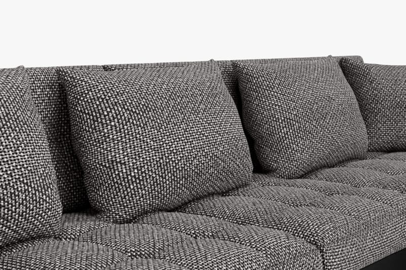 Dynir Stor Hjørnesovesofa Divan med Oppbevaring Høyre 350 cm - Svart / Grå - Møbler - Sofaer - Skinnsofaer