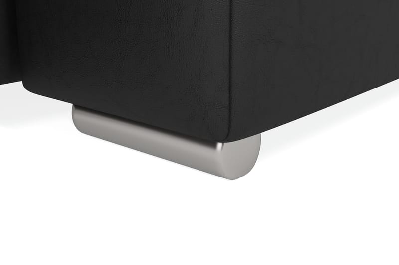 Dynir Stor Hjørnesovesofa Divan med Oppbevaring Høyre 350 cm - Svart / Grå - Møbler - Sofaer - Skinnsofaer