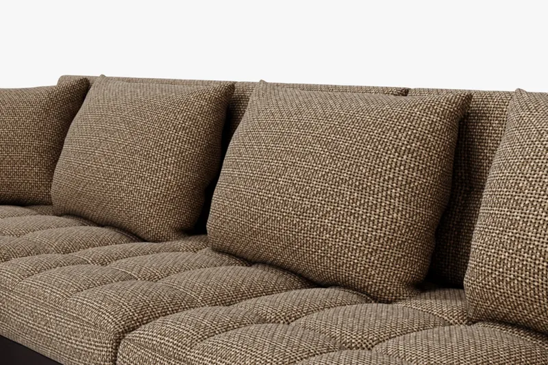 Dynir Stor Hjørnesovesofa Divan med Oppbevaring Venstre 350 cm bred - Beige / Brun - Møbler - Sofaer - Skinnsofaer