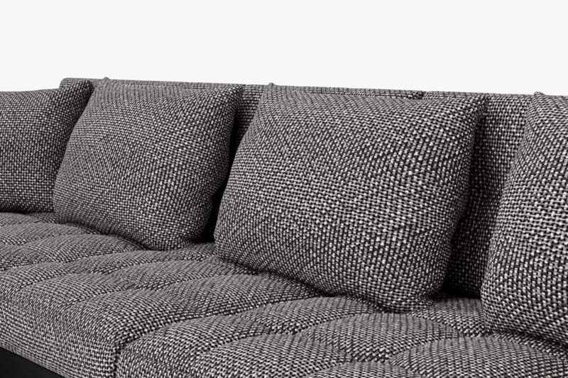 Dynir Stor Hjørnesovesofa Divan med Oppbevaring Venstre - Grå / Svart - Møbler - Sofaer - Skinnsofaer