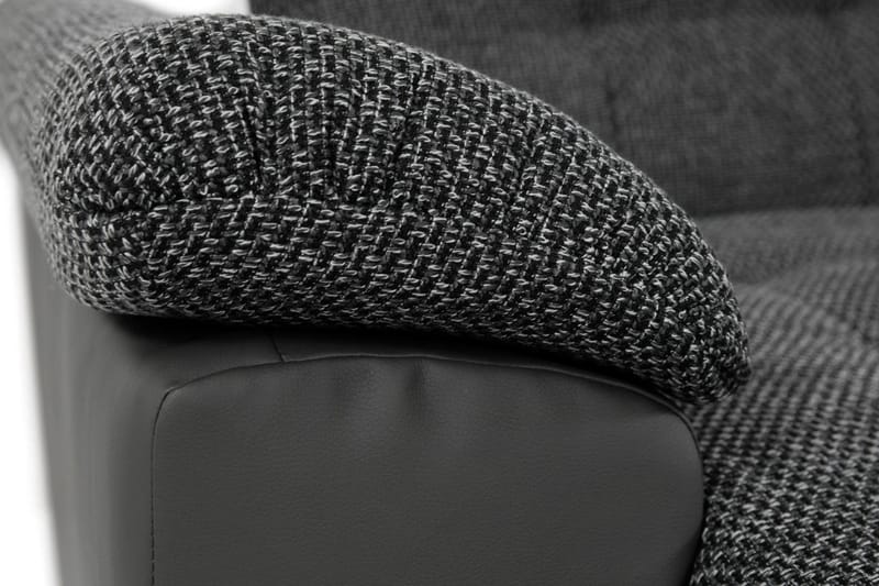 Dynir Stor Hjørnesovesofa Divan med Oppbevaring Venstre - Grå / Svart - Møbler - Sofaer - Skinnsofaer