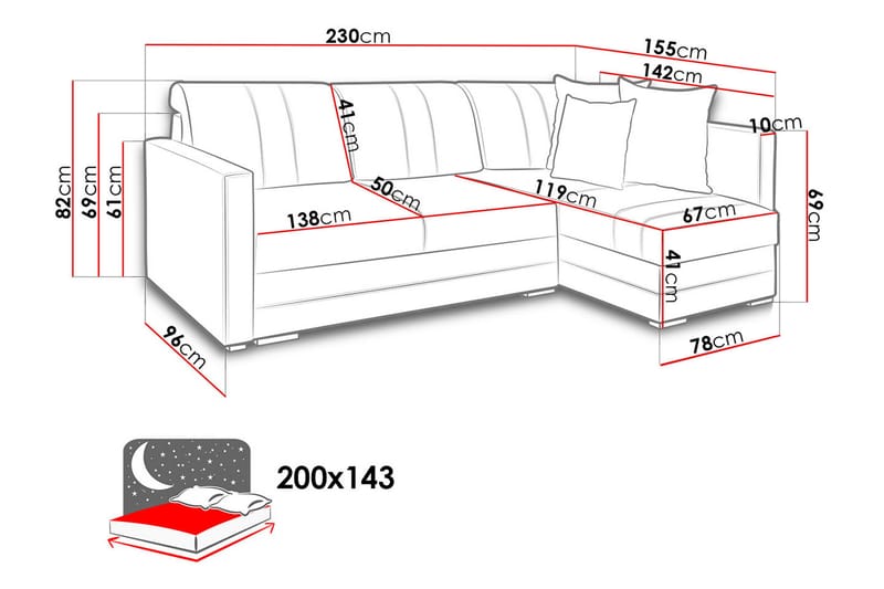 Ericka Hjørnesofa - Møbler - Sofaer - Skinnsofaer