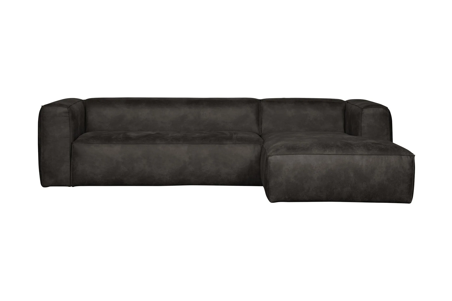 Harlow Divan sofa Høyre Ekte lær - Svart