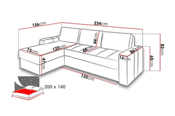 Keisha Divansovesofa - Møbler - Sofaer - Sovesofaer - Sovesofa divan
