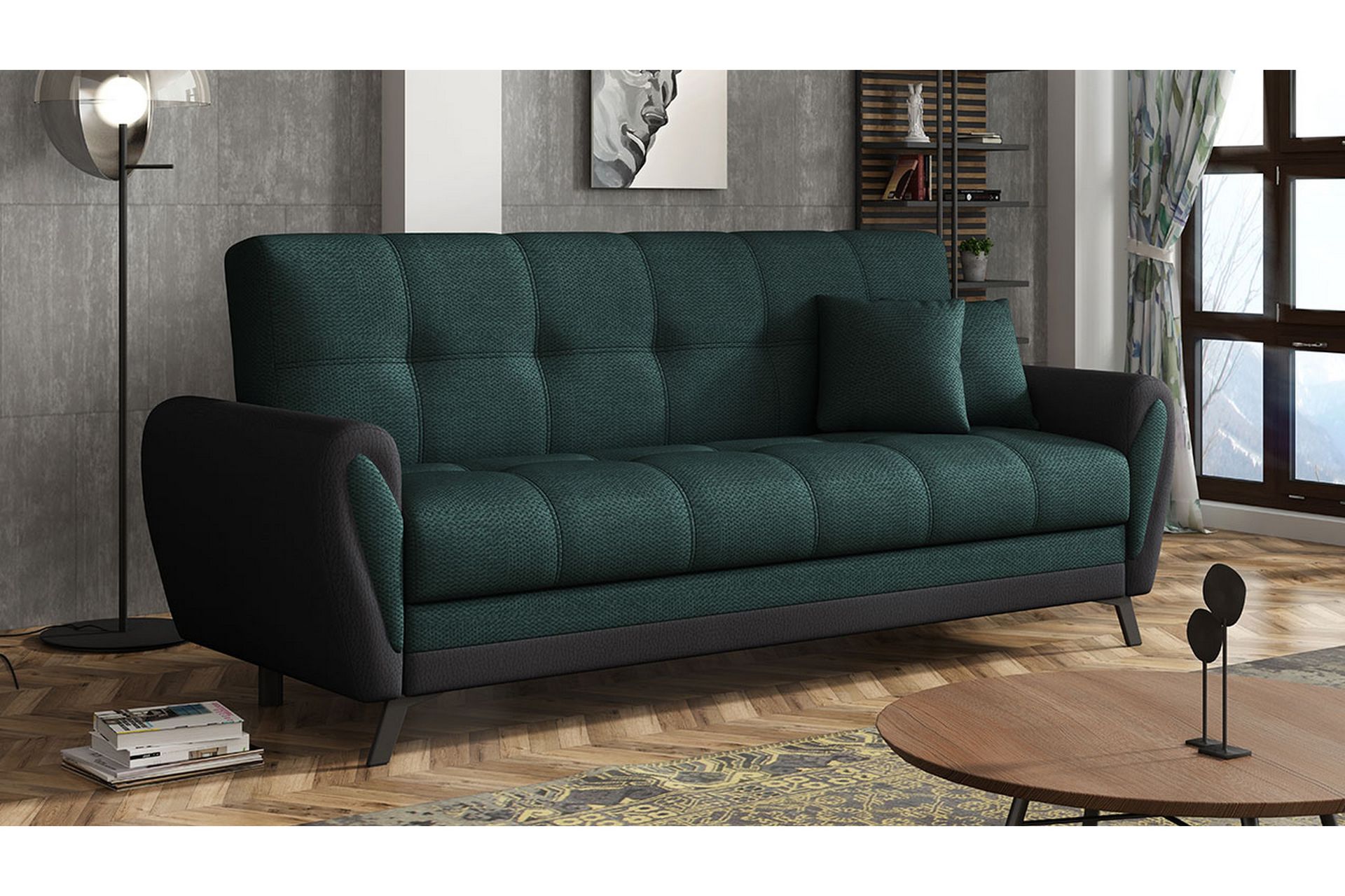 Laterse 3-seters Sofa - Grønn/Svart - Møbler - Sofaer - Skinnsofaer