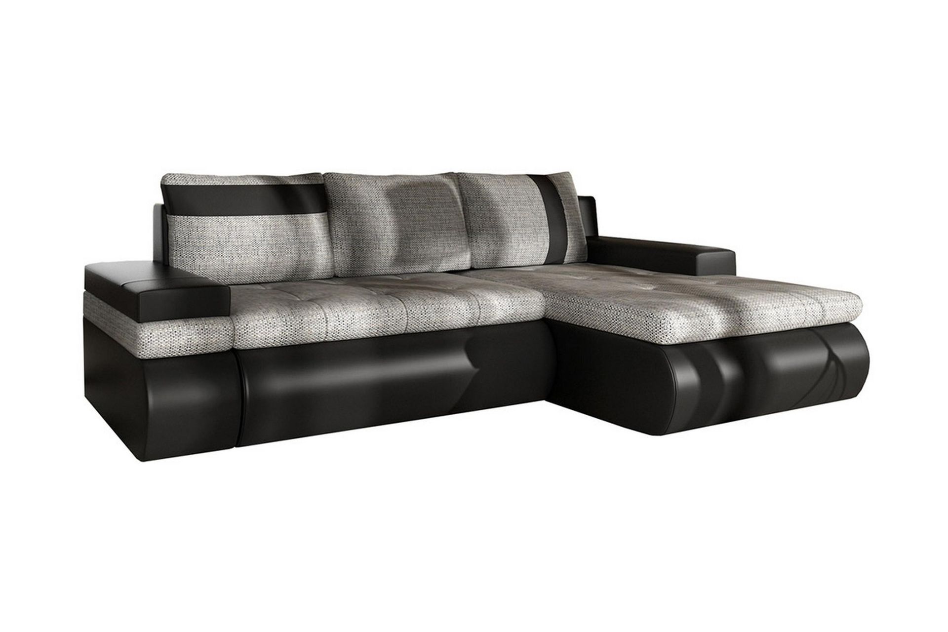 Lavona Divansovesofa Mini Høyre - Svart/Grå - Møbler - Sofaer - Skinnsofaer
