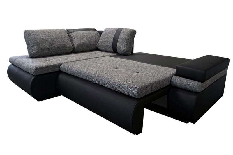 Lavona Divansovesofa Mini Venstre - Mørkegrå/Hvit - Møbler - Sofaer - Skinnsofaer