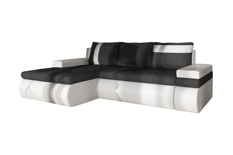 Lavona Divansovesofa Mini Venstre - Mørkegrå/Hvit - Møbler - Sofaer - Skinnsofaer