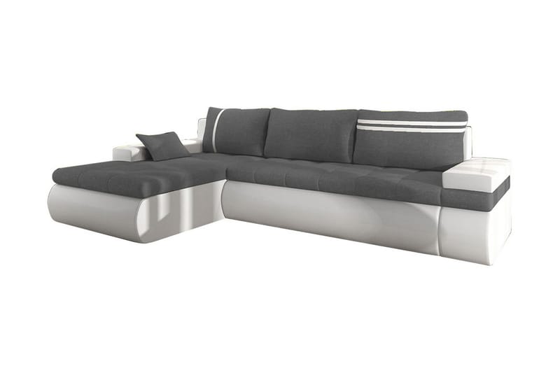 Lavona Divansovesofa Venstre - Grå/Hvit - Møbler - Sofaer - Sovesofaer - Sovesofa divan