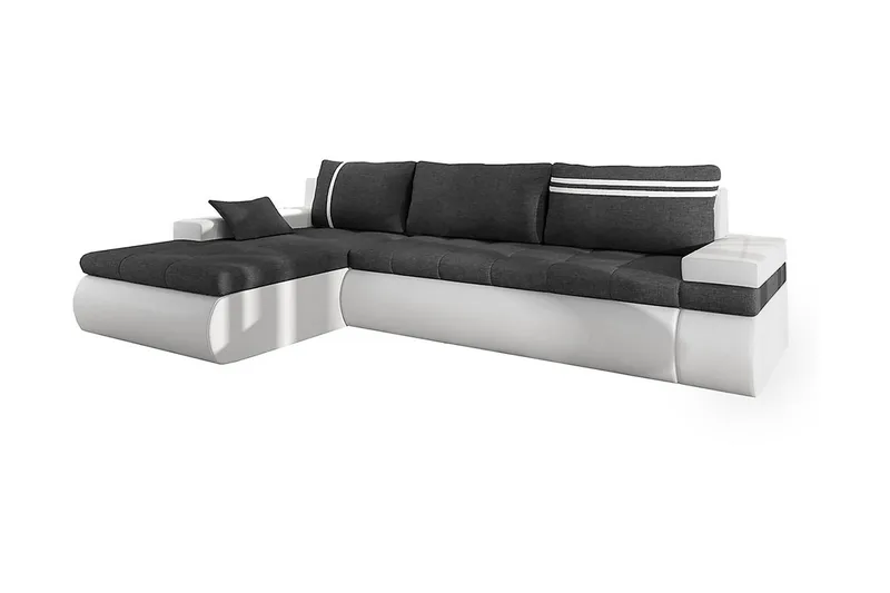 Lavona Divansovesofa Venstre - Mørkegrå/Hvit - Møbler - Sofaer - Skinnsofaer