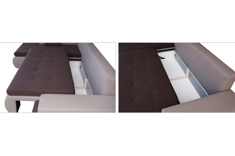 Lavona Divansovesofa Venstre - Svart/Grå - Møbler - Sofaer - Skinnsofaer