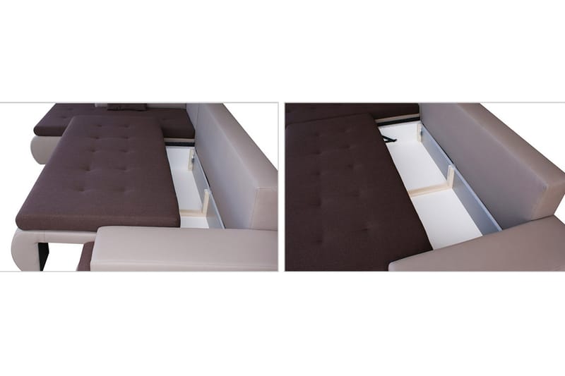 Lavona Divansovesofa Venstre - Svart/Grå - Møbler - Sofaer - Skinnsofaer