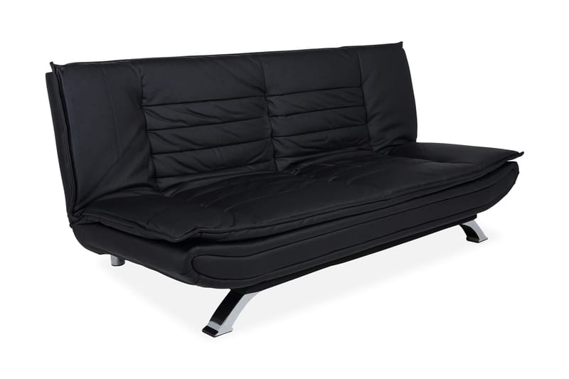 Lerwick Sovesofa 3-seter Kunstlær - Svart - Møbler - Sofaer - Skinnsofaer