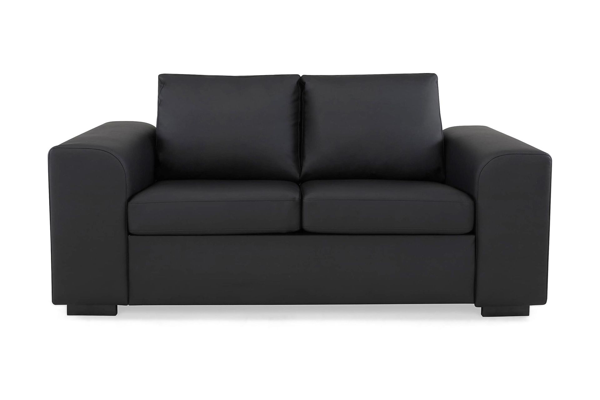 Link 2-seters Sofa i Kunstlær - Svart - Møbler - Sofaer - Skinnsofaer