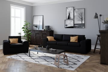 Link 2-seters Sofa i Kunstlær - Svart - Møbler - Sofaer - Skinnsofaer