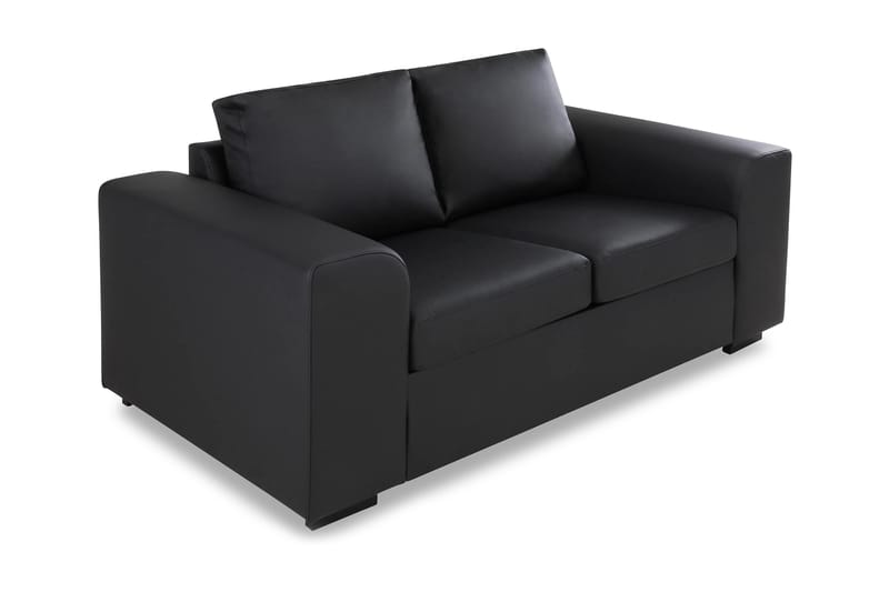 Link 2-seters Sofa i Kunstlær - Svart - Møbler - Sofaer - Skinnsofaer
