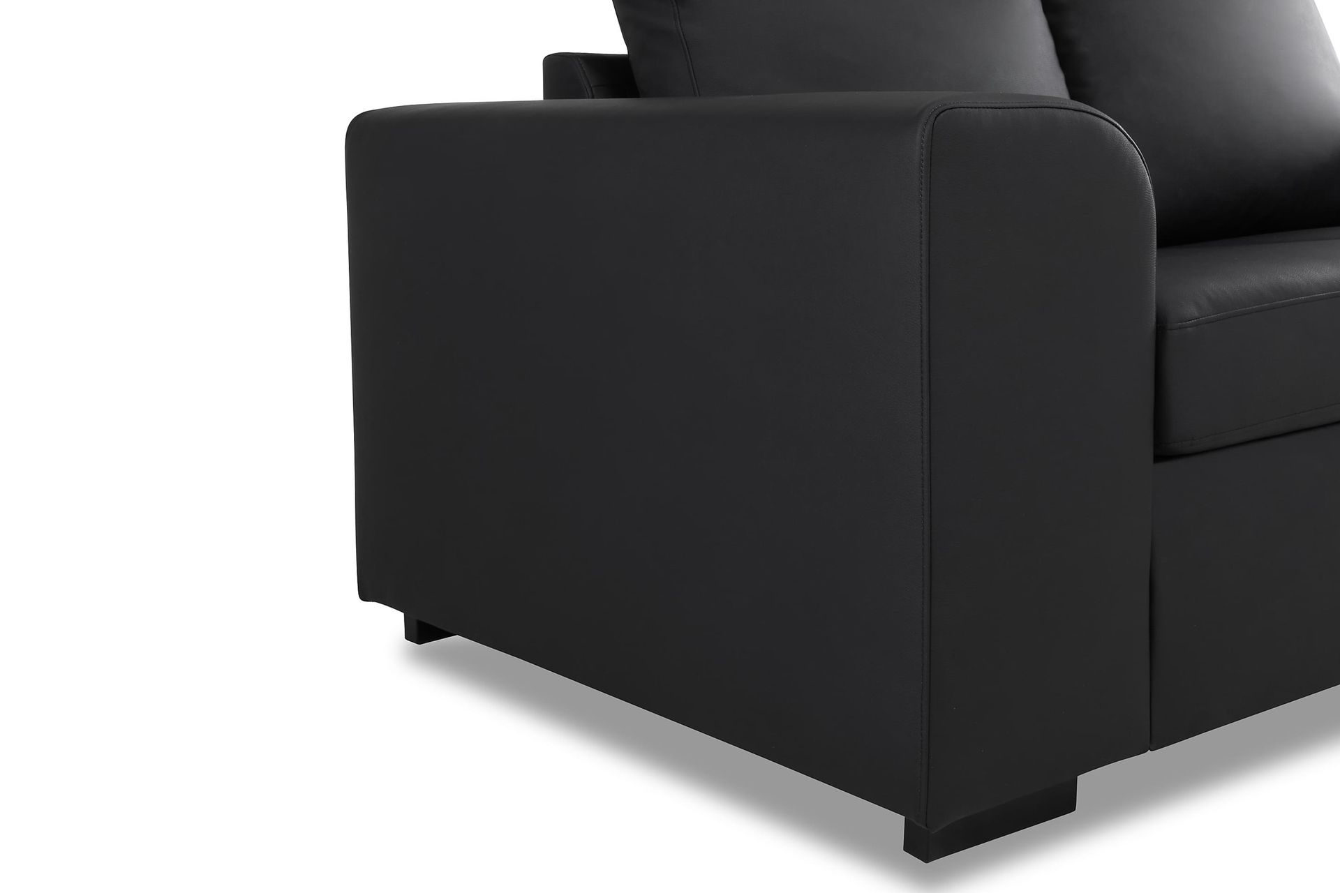 Link 2-seters Sofa i Kunstlær - Svart - Møbler - Sofaer - Skinnsofaer