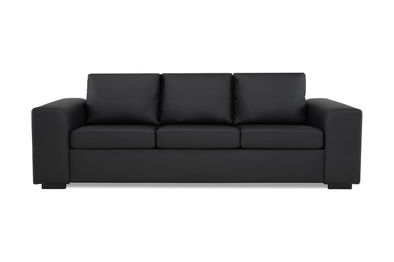 Link 3-seters Sofa i Kunstlær - Svart - Møbler - Sofaer - Skinnsofaer