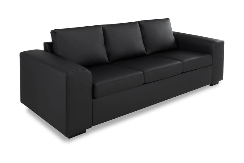 Link 3-seters Sofa i Kunstlær - Svart - Møbler - Sofaer - Skinnsofaer