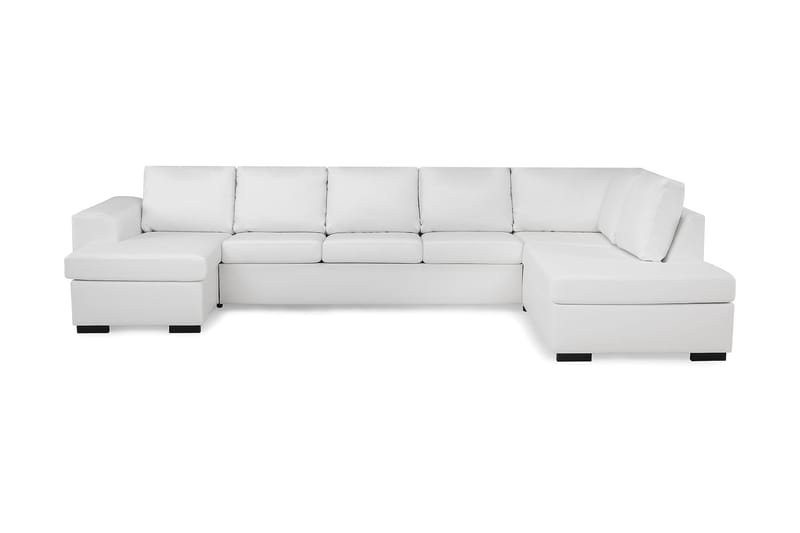 Link 5-seters Høyrevendt U-formet XX-Large Sofa med Divan og Sjeselong i Stoff - Hvit - Møbler - Sofaer - Skinnsofaer