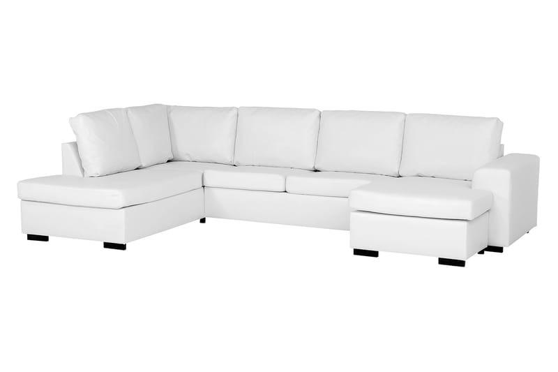 Link 5-seters Venstrevendt U-formet X-Large Sofa med Divan og Sjeselong i Stoff - Hvit - Møbler - Sofaer - Skinnsofaer