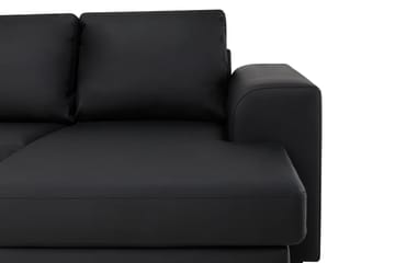 Link 5-seters Venstrevendt U-formet XX-Large Sofa med Divan og Sjeselong i Kunstlær - Svart - Møbler - Sofaer - Skinnsofaer