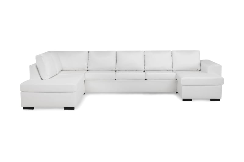 Link 5-seters Venstrevendt U-formet XX-Large Sofa med Divan og Sjeselong i Stoff - Hvit - Møbler - Sofaer - Skinnsofaer