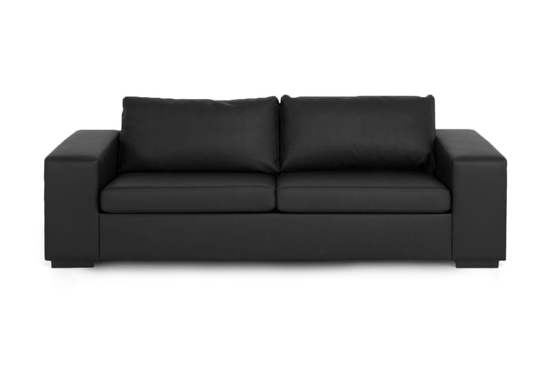 Memphis 3-seters Sofa i Kunstlær - Svart - Møbler - Sofaer - Skinnsofaer