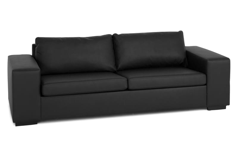 Memphis 3-seters Sofa i Kunstlær - Svart - Møbler - Sofaer - Skinnsofaer