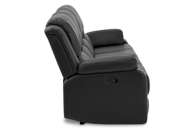Norbo Reclinersofa 4-seter Kunstskinn - Fällbar sofa - Kinosofa - Svart - Møbler - Sofaer - 4 seter sofa