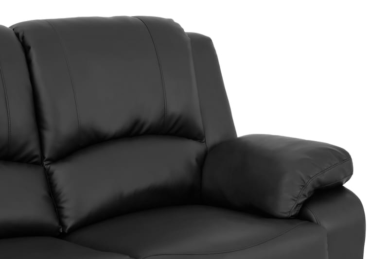 Norbo Reclinersofa 4-seter Kunstskinn - Fällbar sofa - Kinosofa - Svart - Møbler - Sofaer - 4 seter sofa